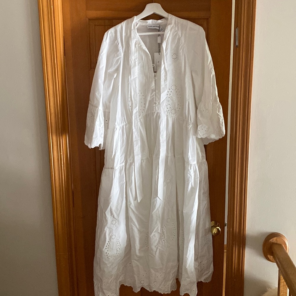 Self-Portrait white cotton dress